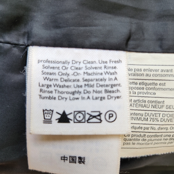 Goose Down Vest Quilted Puffer Black Fall Winter Outdoors Cabincore Warm Medium - Picture 8 of 14